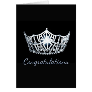 Miss America Silver Crown Greeting Card-Well Done Cards