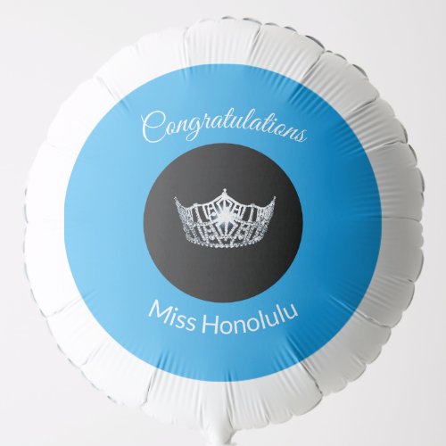 Miss America Silver Crown Helium Balloon