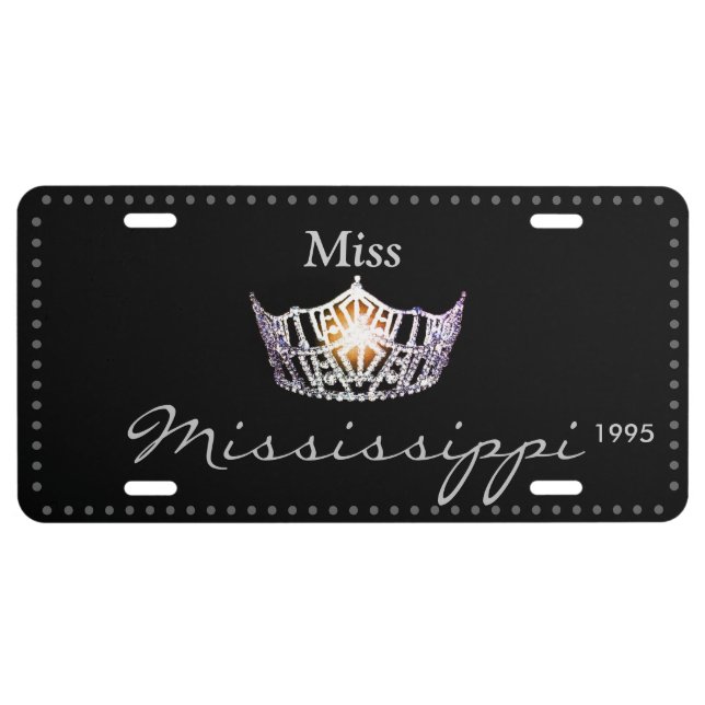 Miss America Silver Crown License Plate (Front)