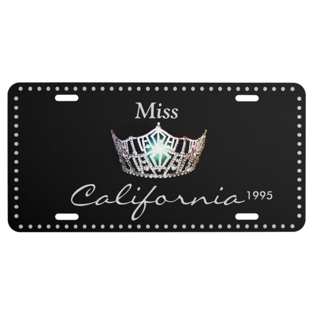 Miss America Silver Crown License Plate (Front)