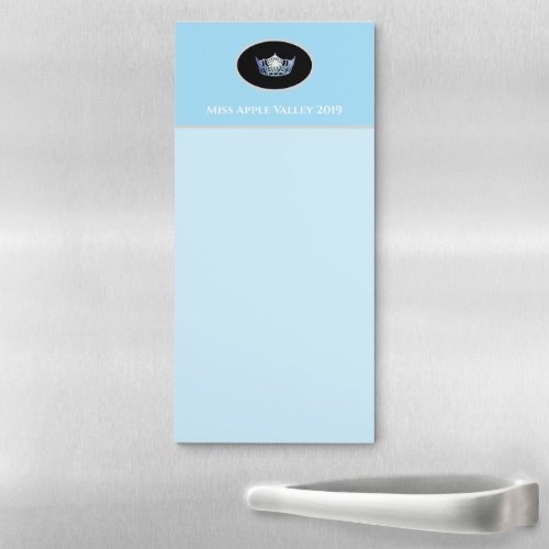 Miss America Silver Crown Magnetic Frige Note Pad