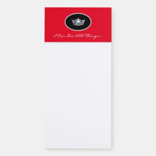 Miss America Silver Crown Magnetic Note Pad