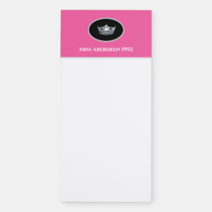 Miss America Silver Crown Magnetic Note Pad