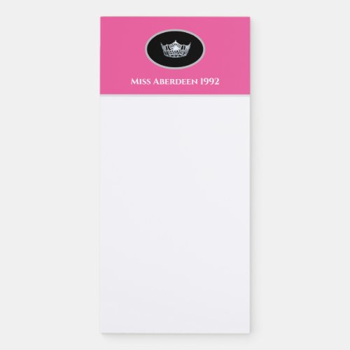 Miss America Silver Crown Magnetic Note Pad