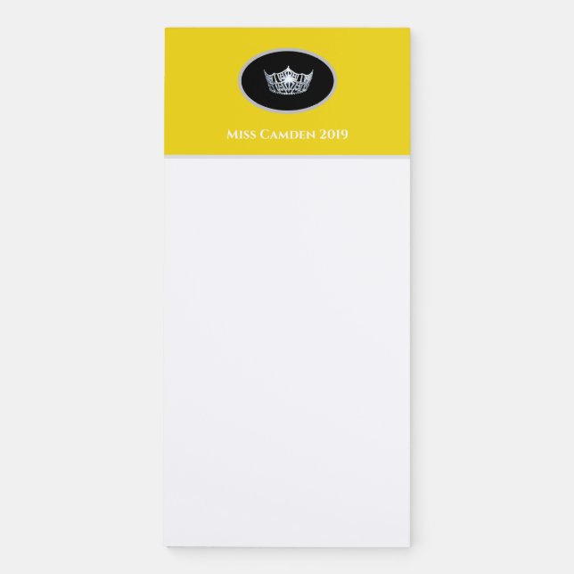 Miss America Silver Crown Magnetic Note Pad (Front)