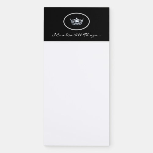 Miss America Silver Crown Magnetic Note Pad