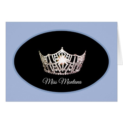 Miss America Silver Crown Note Card_ Blue