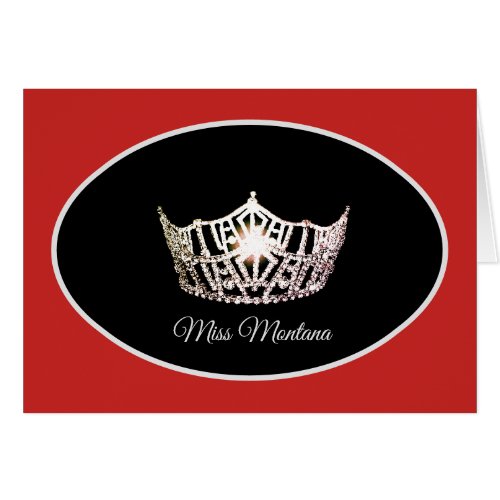 Miss America Silver Crown Note Card_Red