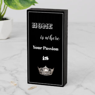 Miss America Silver Crown Pageant Art Wood Sign