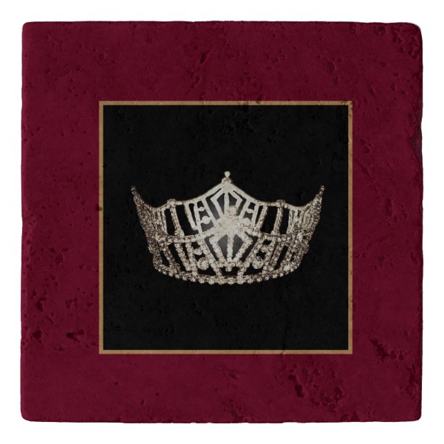 Miss America Silver Crown Pageant Trivet (Front)