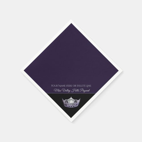 Miss America Silver Crown Paper Napkins