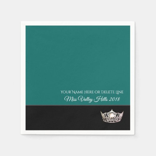 Miss America Silver Crown Paper Napkins