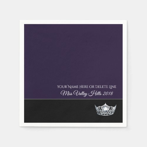 Miss America Silver Crown Paper Napkins