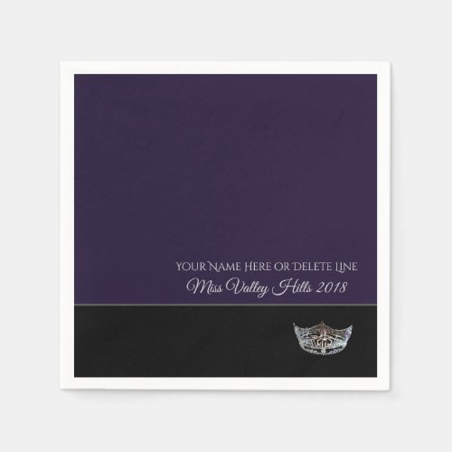 Miss America Silver Crown Paper Napkins