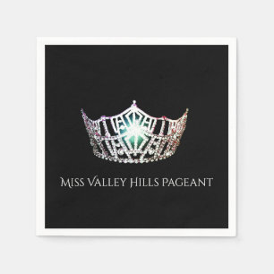 Miss America Silver Crown Paper Napkins
