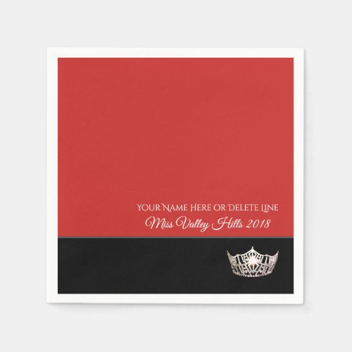 Miss America Silver Crown Paper Napkins