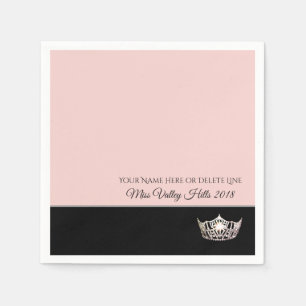 Miss America Silver Crown Paper Napkins