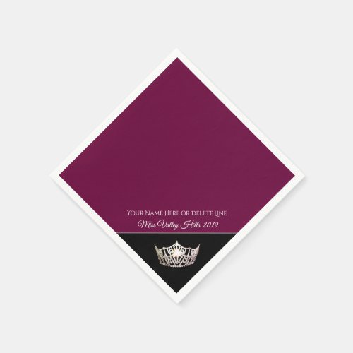 Miss America Silver Crown Paper Napkins