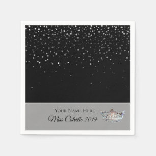 Miss America Silver Crown Paper Napkins