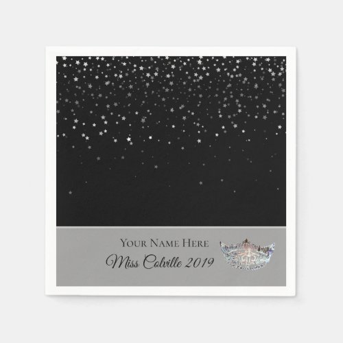 Miss America Silver Crown Paper Napkins
