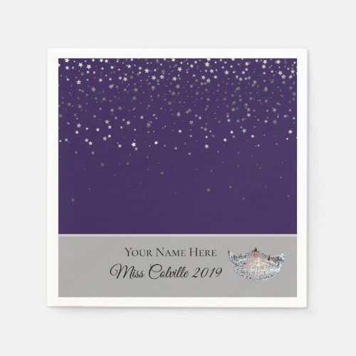 Miss America Silver Crown Paper Napkins