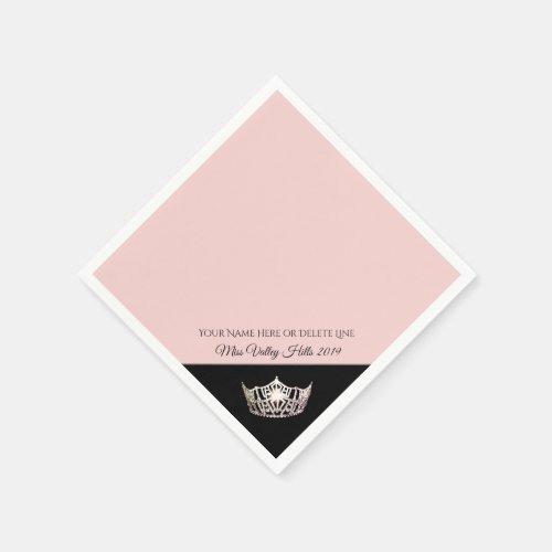 Miss America Silver Crown Paper Napkins