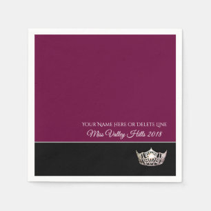 Miss America Silver Crown Paper Napkins