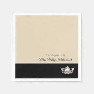 Miss America Silver Crown Paper Napkins