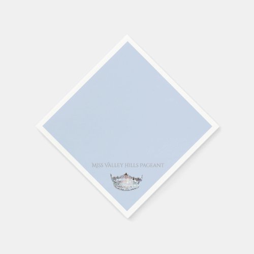 Miss America Silver Crown Paper Napkins