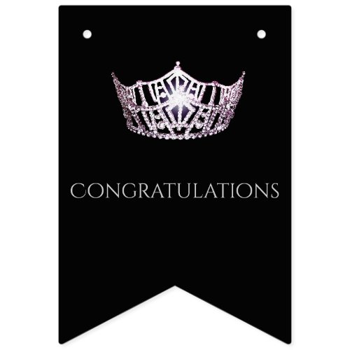 Miss America Silver Crown Party Bunting Banner