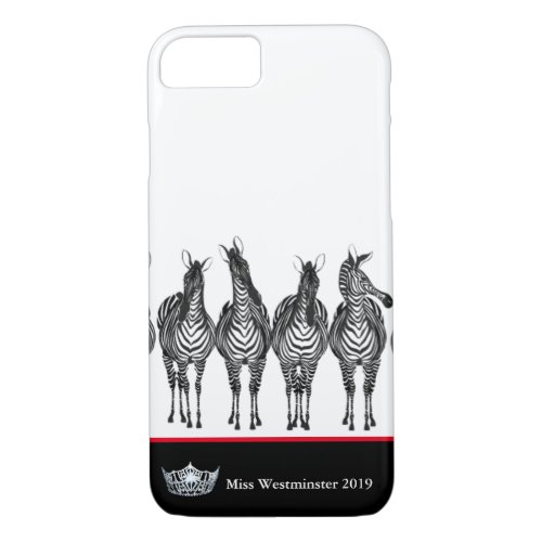 Miss America Silver Crown Phone Cases_Zebras iPhone 87 Case
