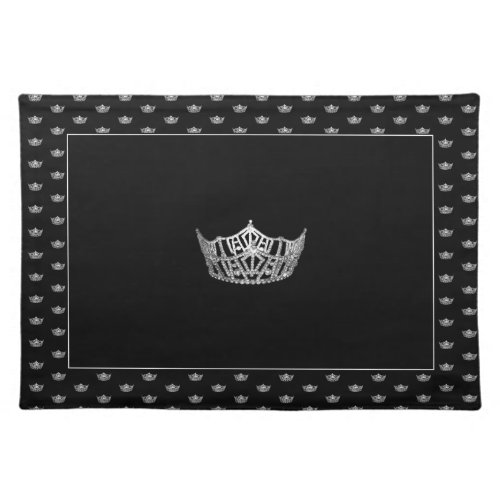 Miss America Silver Crown Placemat_Pageant Crown Cloth Placemat