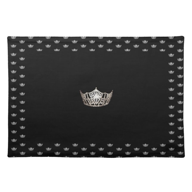 Miss America Silver Crown Placemat-Pageant Crown Cloth Placemat (Front)