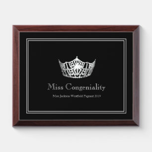 Miss America Silver Crown Plaque