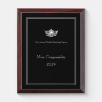 Miss America Silver Crown Plaque