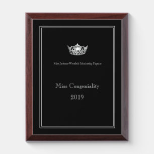 Miss America Silver Crown Plaque