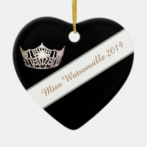 Miss America Silver Crown  Sash Ornament