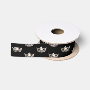 Miss America Silver Crown Satin Ribbon