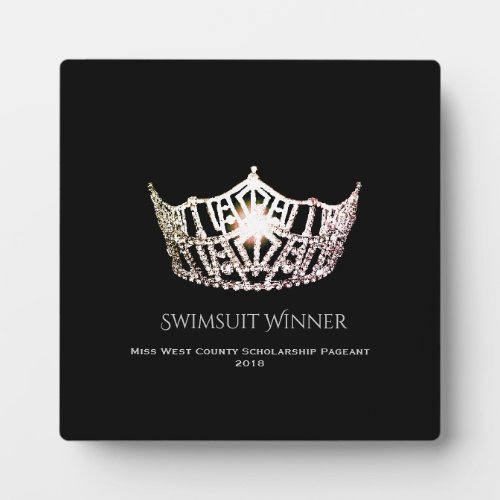 Miss America Silver Crown Swimsuit Winner Plaque