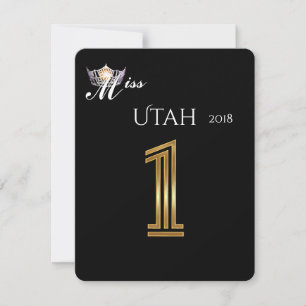 Miss America Silver Crown Table Card-1 Titleholder Invitation