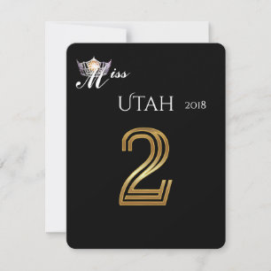 Miss America Silver Crown Table Card-2 Invitation