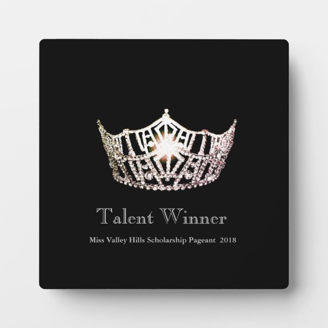 Miss America Silver Crown Talent Winner Plaque (Front)