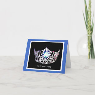Miss America Silver Crown Thank You Card-Printed