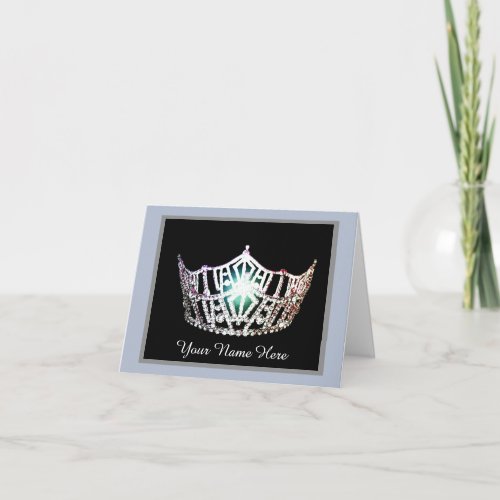 Miss America Silver Crown Thank You Card_Printed