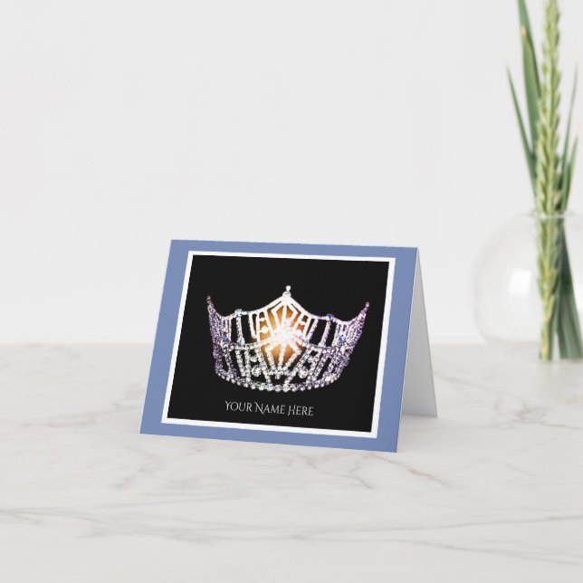 Miss America Silver Crown Thank You Card-Printed (Front)