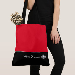 Miss America Silver Crown Tote Bag-Large Bag
