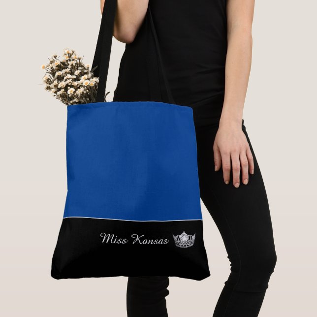 Miss America Silver Crown Tote Bag-Large Bag (Close Up)