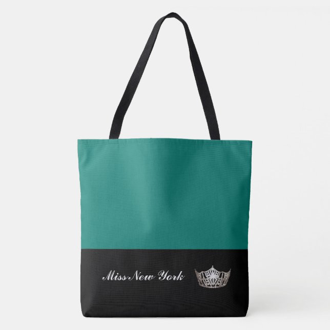 Miss America Silver Crown Tote Bag-Large Bahama Bag (Front)