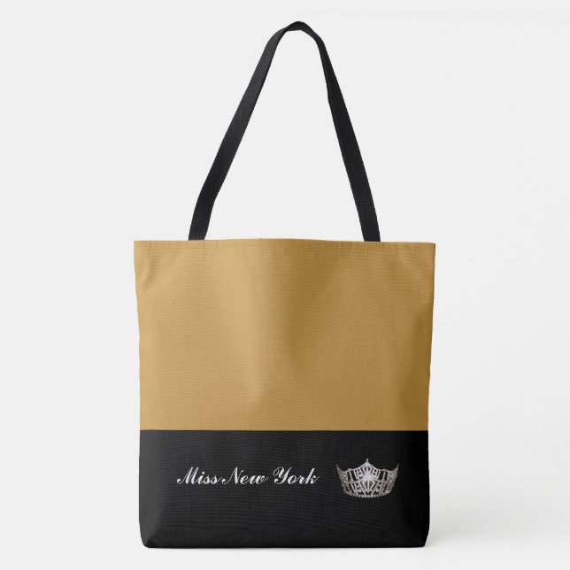Miss America Silver Crown Tote Bag-Large GoldN Rod (Front)