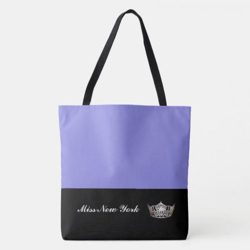 Miss America Silver Crown Tote Bag_Large Lavender